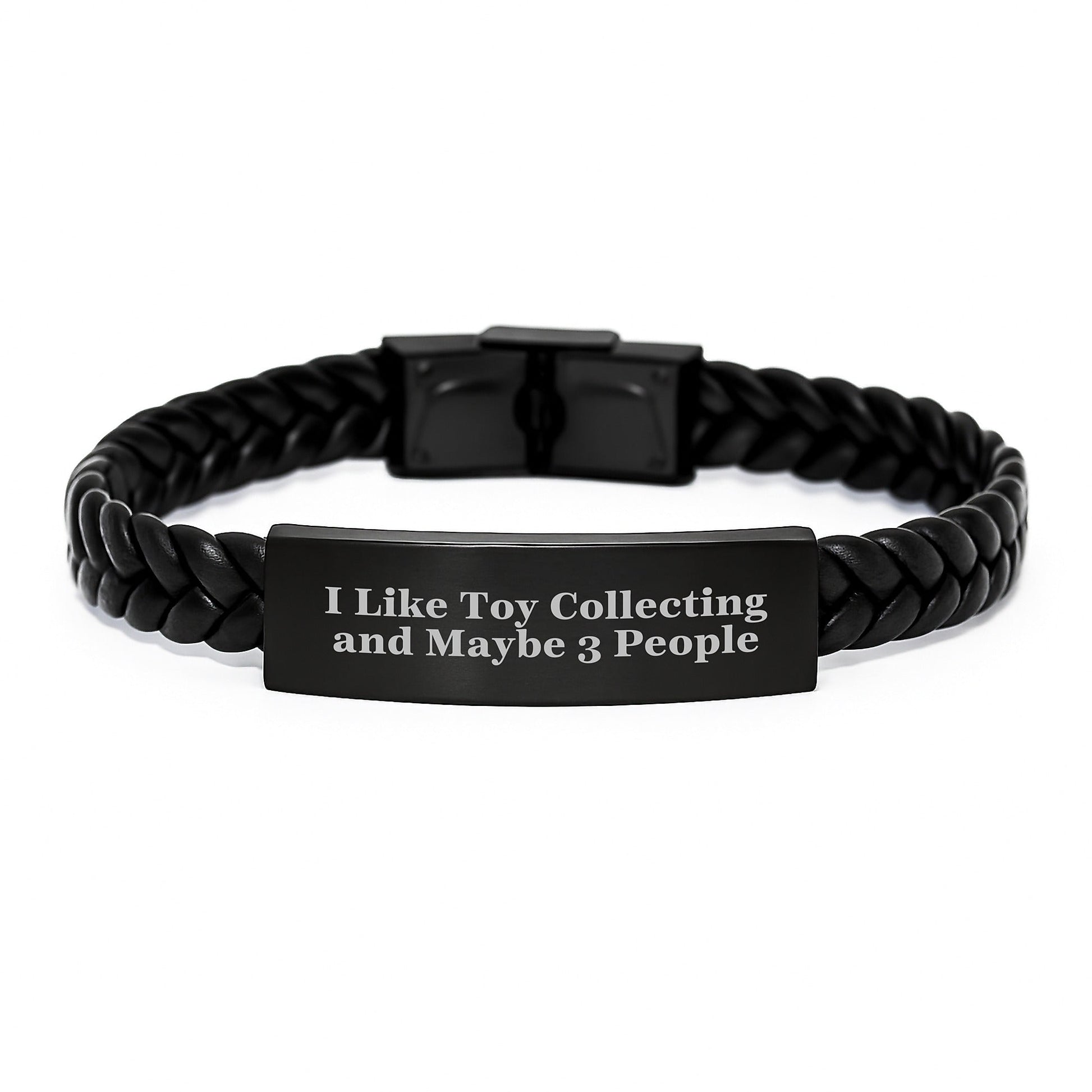 Funny Toy Collecting Gifts for Men - Gifts from Friends - Interlaced Leather Bracelet with Stainless Steel and PU Leather, Perfect for Christmas Unique Gifts - The Buy Boom