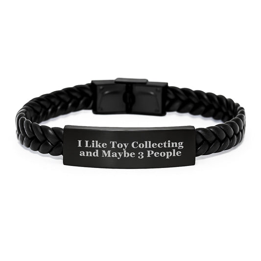 Funny Toy Collecting Gifts for Men - Gifts from Friends - Interlaced Leather Bracelet with Stainless Steel and PU Leather, Perfect for Christmas Unique Gifts - The Buy Boom