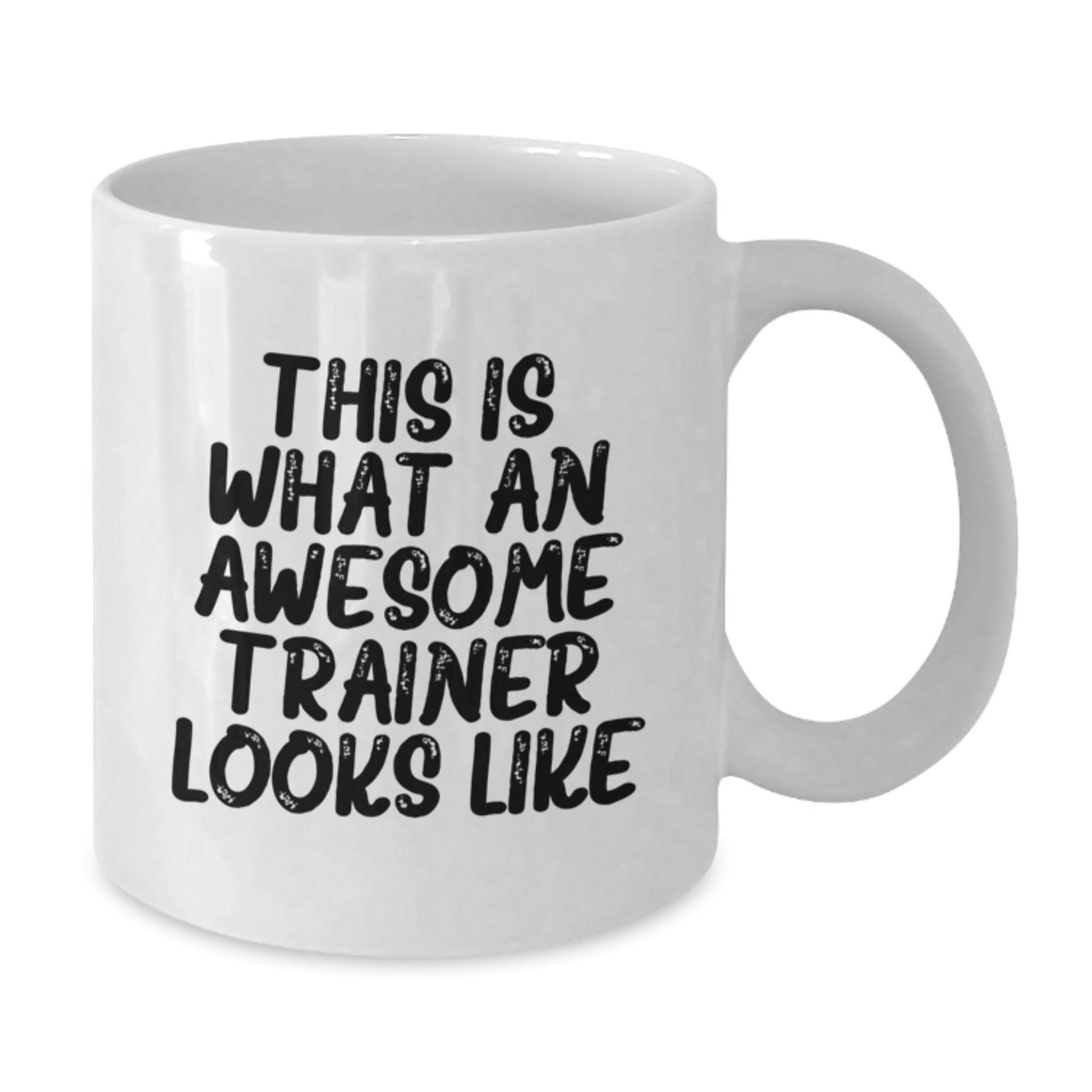 Funny Trainer Gifts from Friends for Graduation, This Is What An Awesome Trainer Looks Like White Coffee Mug, 11oz or 15oz - The Buy Boom