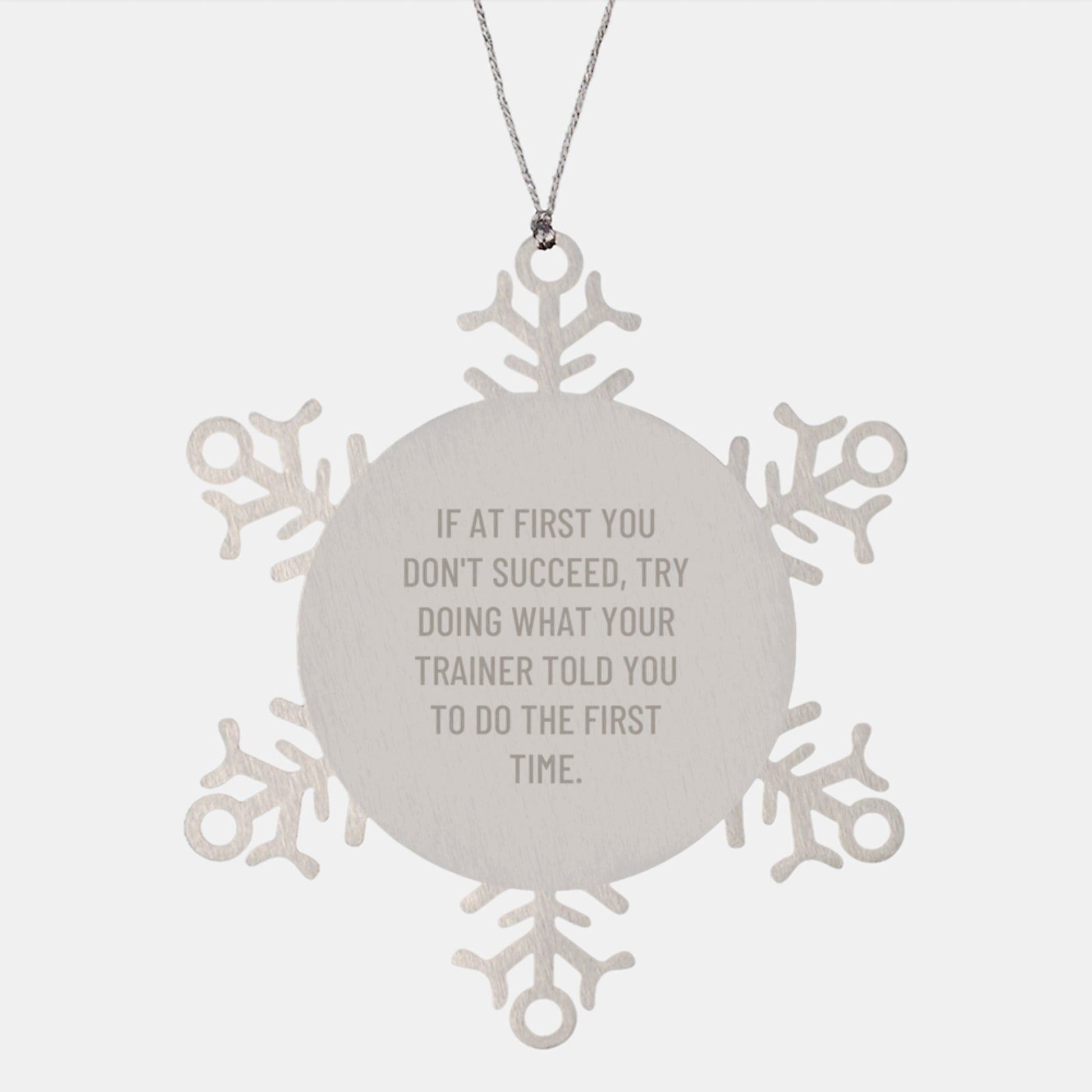 Funny Trainer Gifts from Friends for Men and Women - Inspirational Snowflake Ornament for Christmas Unique Gifts - The Buy Boom
