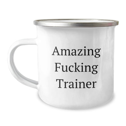 Funny Trainer Gifts from Men for Trainer - Amazing F - king Trainer Camping Mug, Unique Christmas Unique Gifts for Trainer, Funny Camping Mug - The Buy Boom