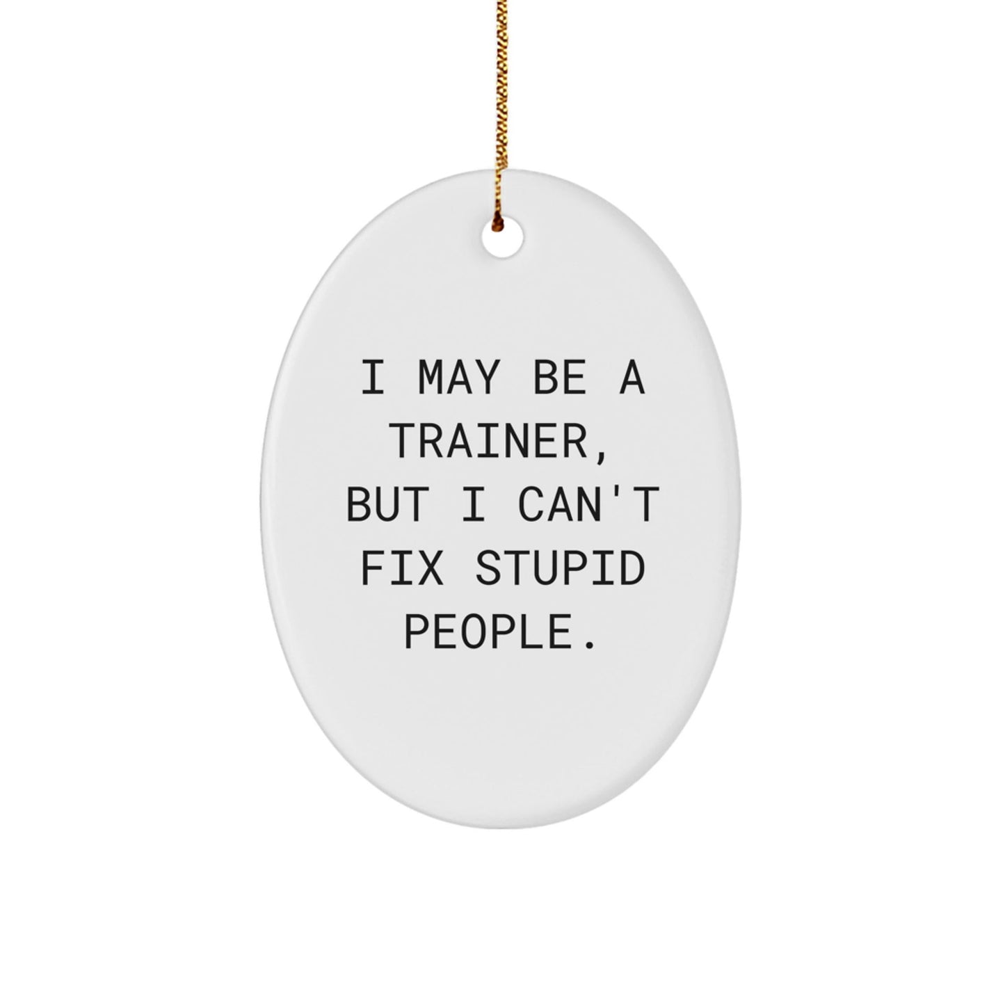Funny Trainer Gifts from Men for Trainer Friends and Coworkers - Oval Ornament for Christmas Unique Gifts for Trainer Lovers - The Buy Boom
