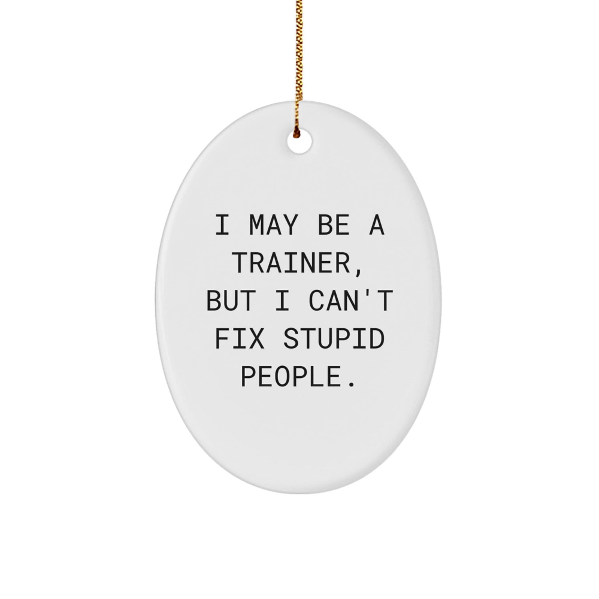 Funny Trainer Gifts from Men for Trainer Friends and Coworkers - Oval Ornament for Christmas Unique Gifts for Trainer Lovers - The Buy Boom