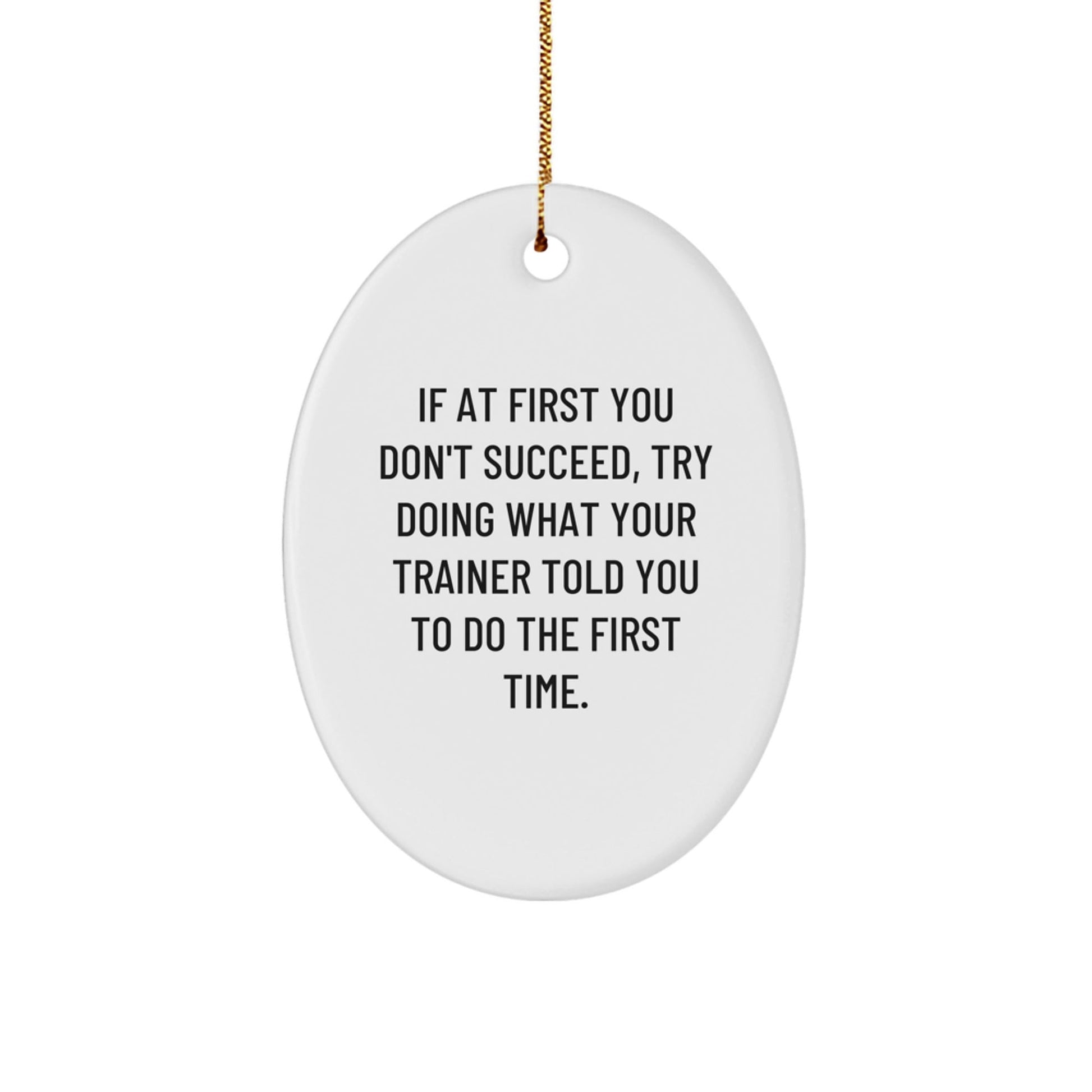 Funny Trainer Oval Ornament Gifts from Men for Men - Oval Ornament Quote Trainer Christmas Unique Gifts - The Buy Boom