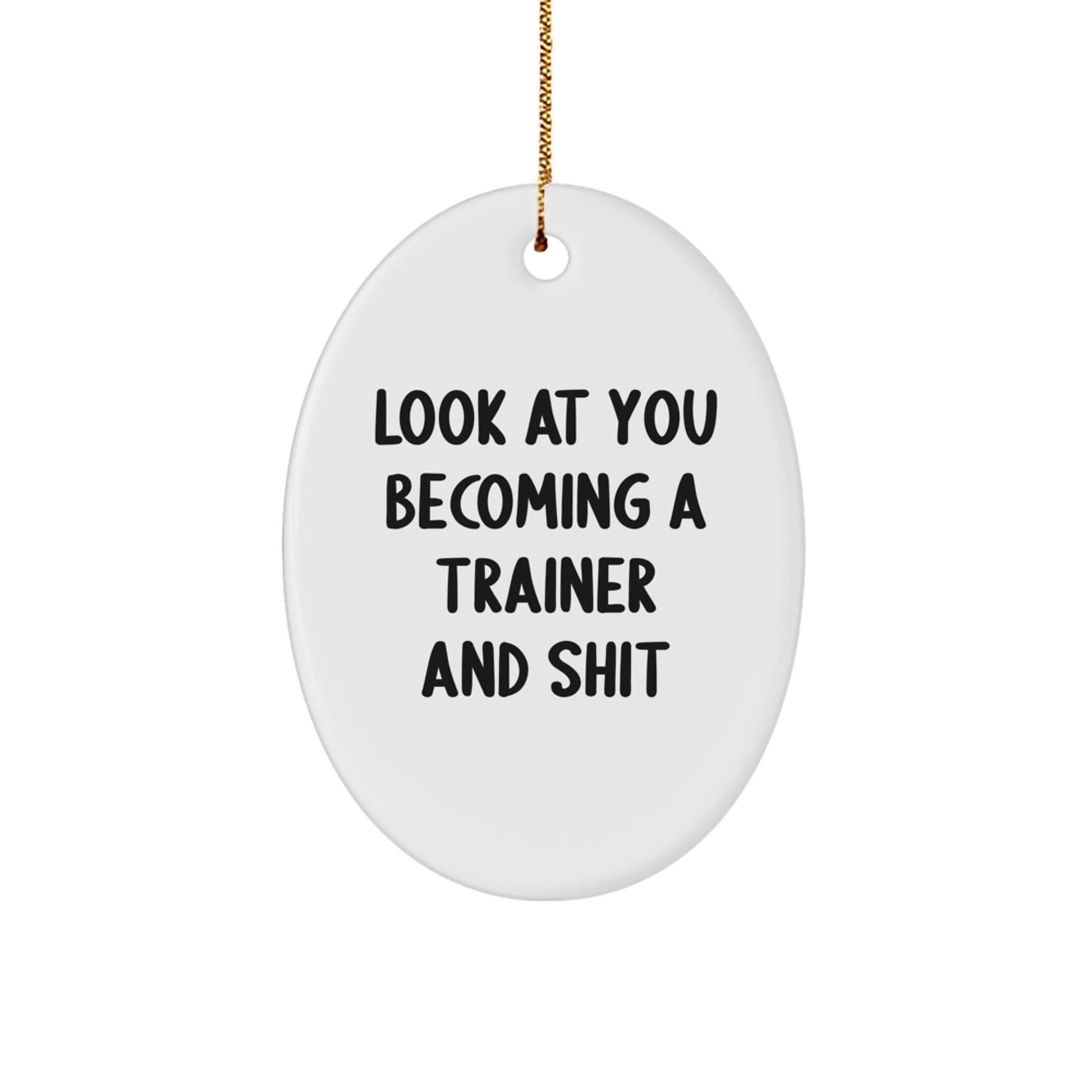 Funny Trainer Oval Ornament Gifts from Men to Trainer Friends for Christmas Unique - The Buy Boom