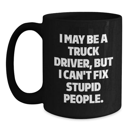 Funny Truck Driver Christmas Unique Gifts from Men to Friends Black Coffee Mug - The Buy Boom