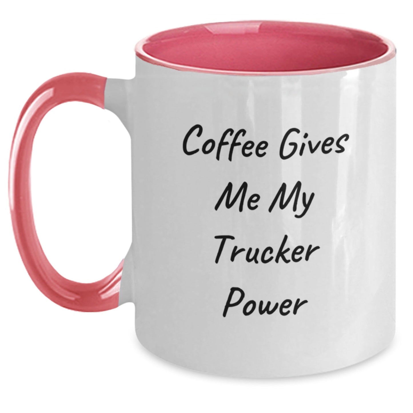 Funny Trucker Gifts from Friends - Birthday Unique Gifts for Men - Trucker Coffee Mug 'Coffee Gives Me My Trucker Power' - The Buy Boom