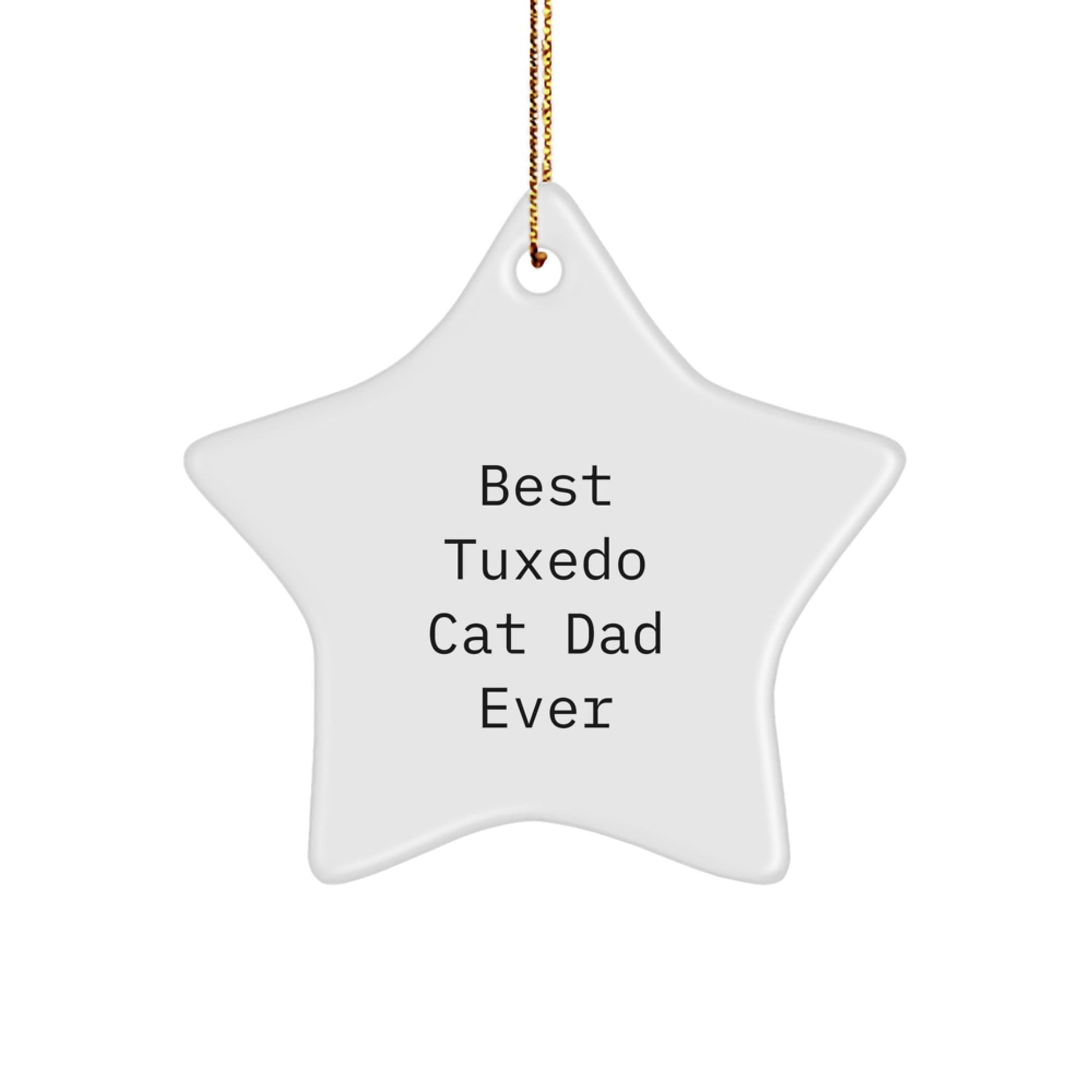 Funny Tuxedo Cat Dad Ever Gifts, Star Ornament for Men, Unique Christmas Unique Gifts from Family - The Buy Boom