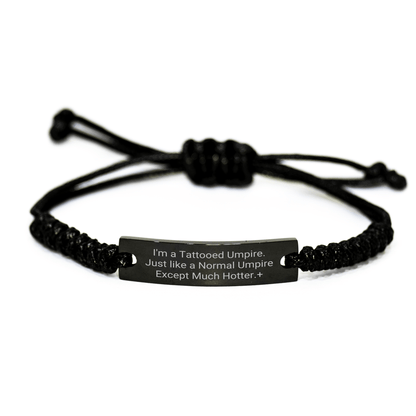 Funny Umpire Gifts for Him - Tattooed Umpire Rope Bracelet, Adjustable Graduation Unique Gifts from Friends to Men - The Buy Boom