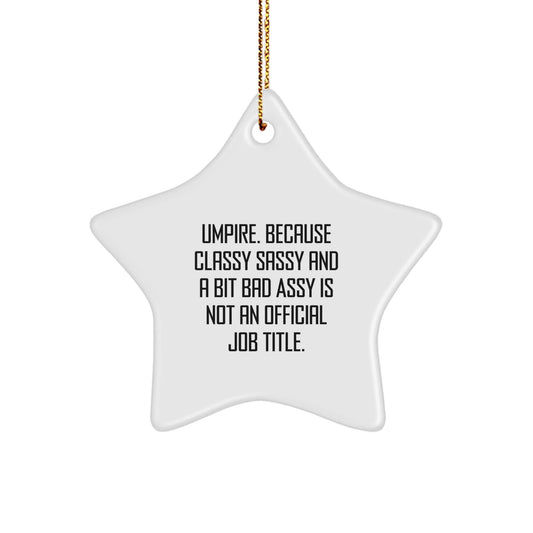 Funny Umpire Gifts for Men Umpire Star Ornament Christmas Unique Gifts from Friends for Umpire - The Buy Boom