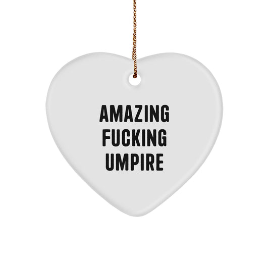 Funny Umpire Heart Ornament Gifts from Friends, Umpire Lover Gifts for Men, Funny Christmas Unique Gifts - The Buy Boom