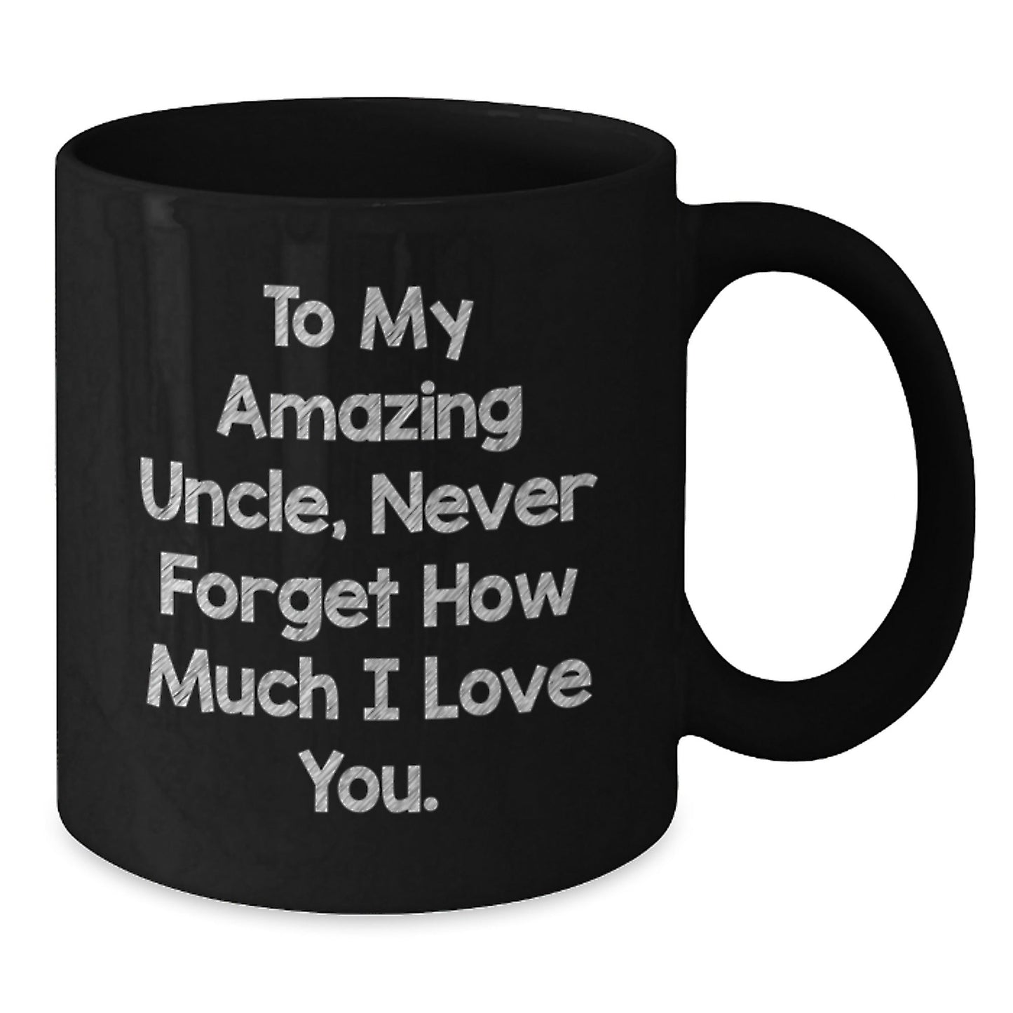 Funny Uncle Birthday Unique Gifts from Men to My Amazing Uncle Never Forget How Much I Love You Black Coffee Mug - The Buy Boom
