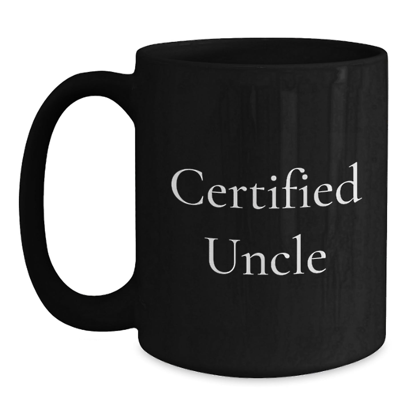 Funny Uncle Gifts, Black Coffee Mug, 'Certified Uncle' Quote, Graduation Unique Gifts from Men to Uncle - The Buy Boom