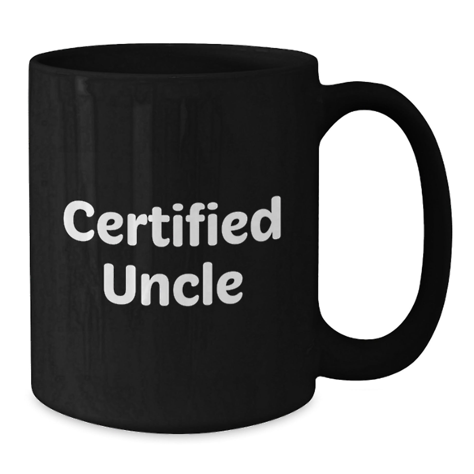 Funny Uncle Gifts, 'Certified Uncle' Quote, Black Coffee Mug for Graduation, Gifts from Family or Friends - The Buy Boom