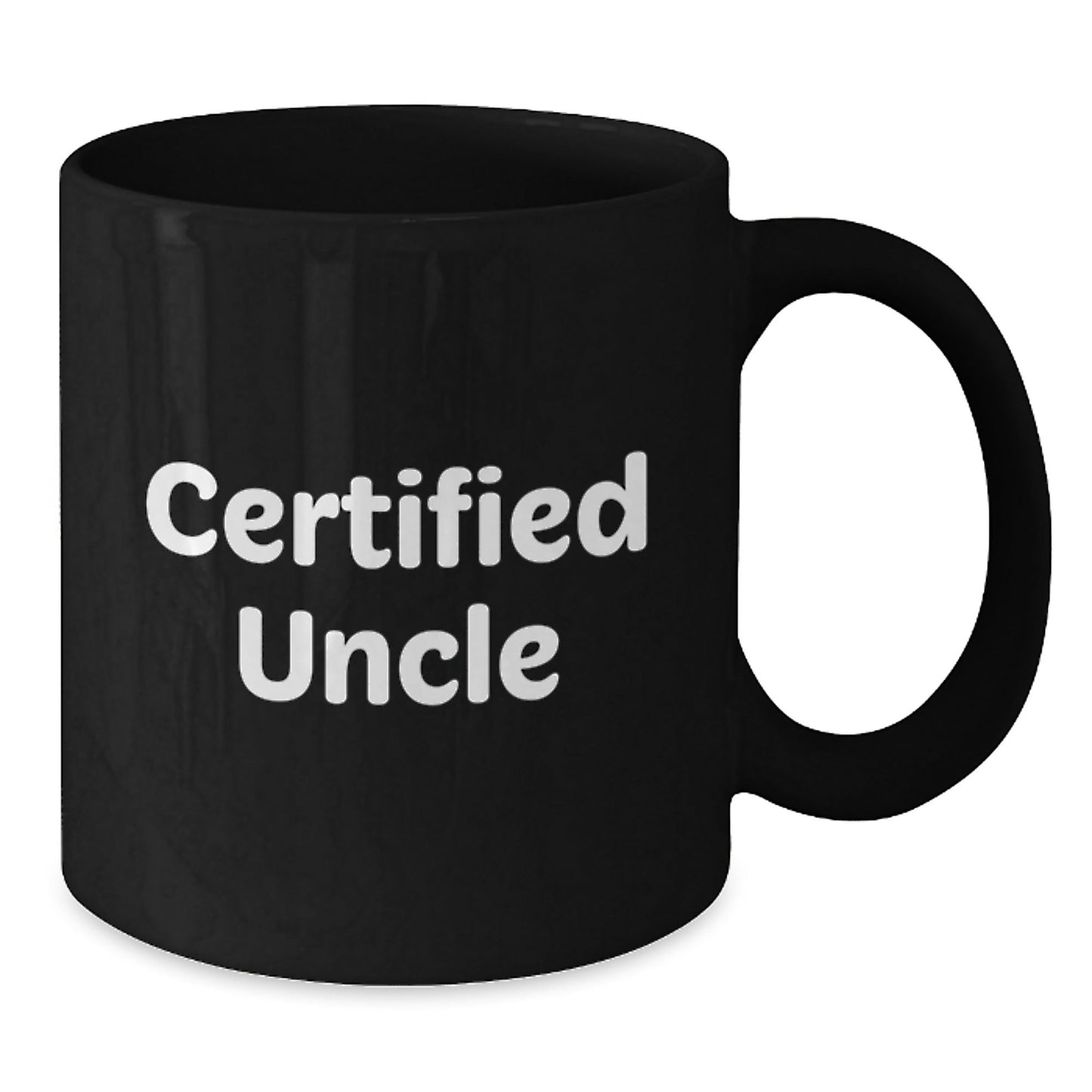 Funny Uncle Gifts, 'Certified Uncle' Quote, Black Coffee Mug for Graduation, Gifts from Family or Friends - The Buy Boom