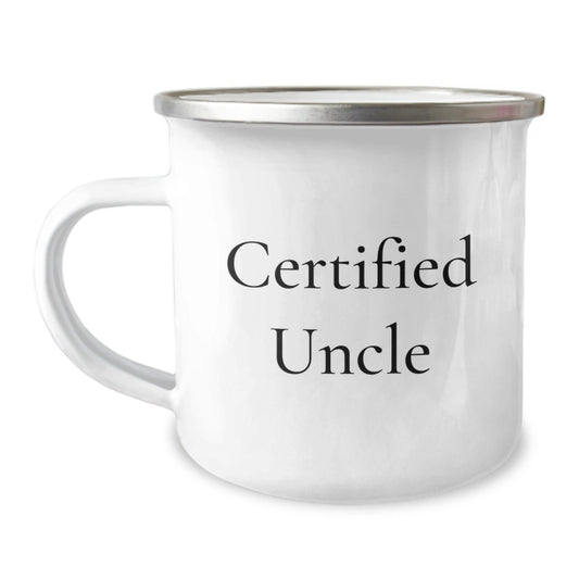 Funny Uncle Gifts from Family for Men's Graduation Unique Gifts - Camping Mug, 'Certified Uncle' Quote - The Buy Boom