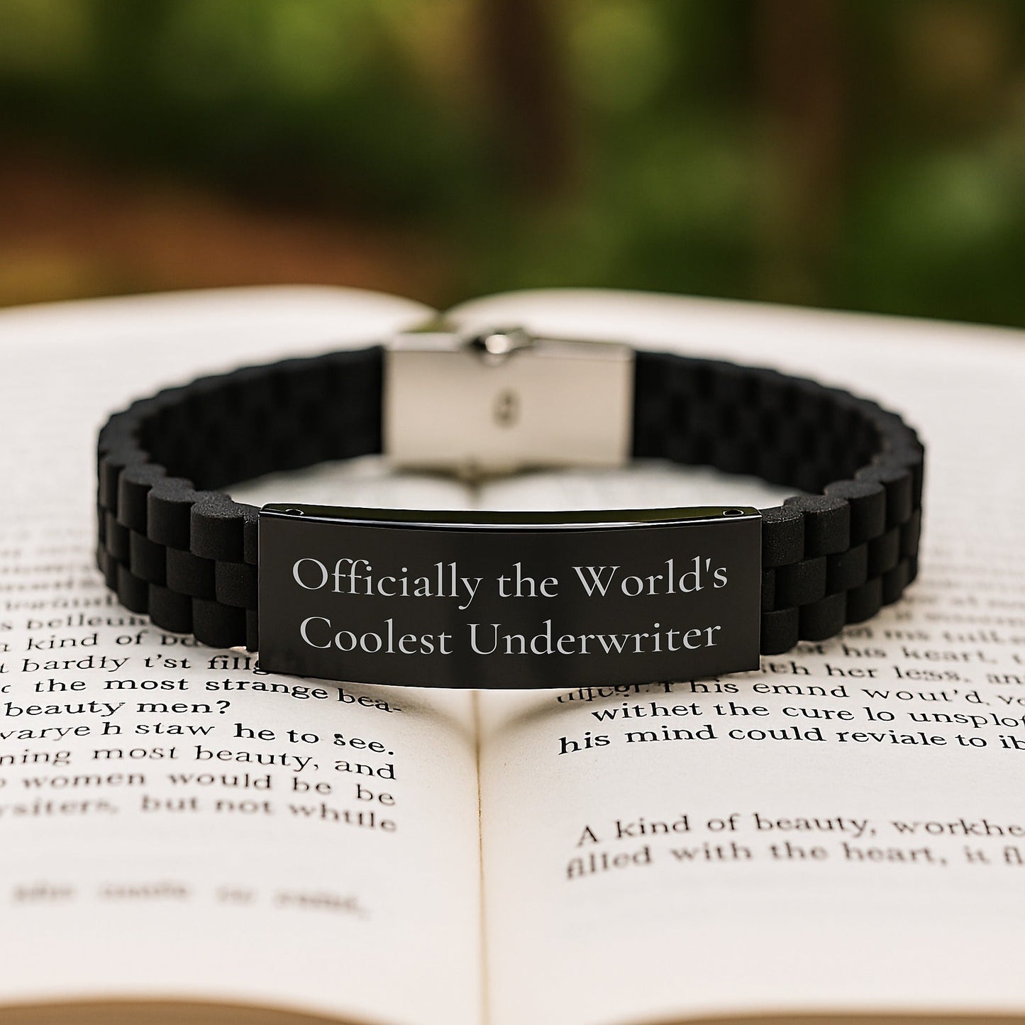 Funny Underwriter Gifts for Men - Coolest Underwriter Glide lock Clasp Bracelet, Officially The World's Coolest Underwriter, Christmas Unique Gifts from Friends - The Buy Boom