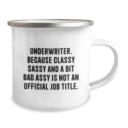 Funny Underwriter Gifts from Friends and Family, Underwriter Camping Mug, Underwriter Humor for Christmas Unique Gifts - The Buy Boom