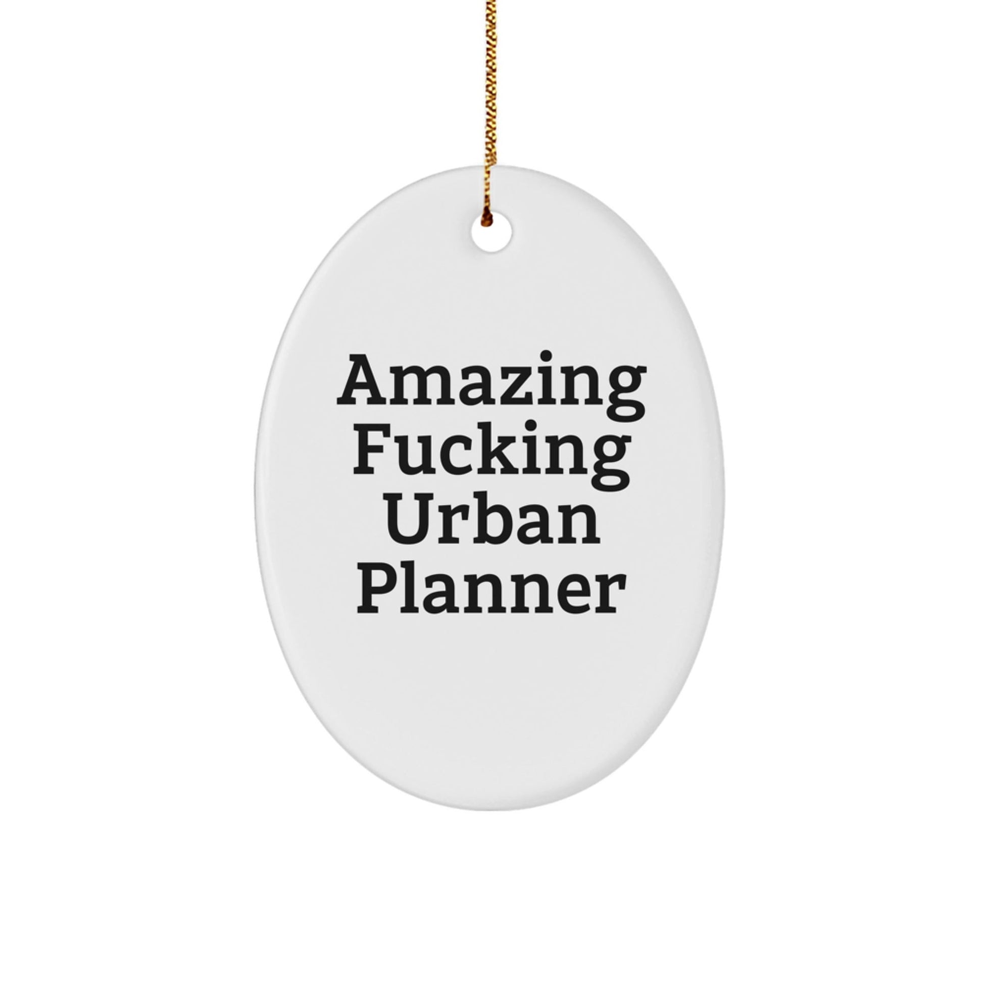 Funny Urban Planner Gift for Men, Oval Ornament from Friends and Family, Unique Christmas Unique Gifts for Urban Planner at Home - The Buy Boom