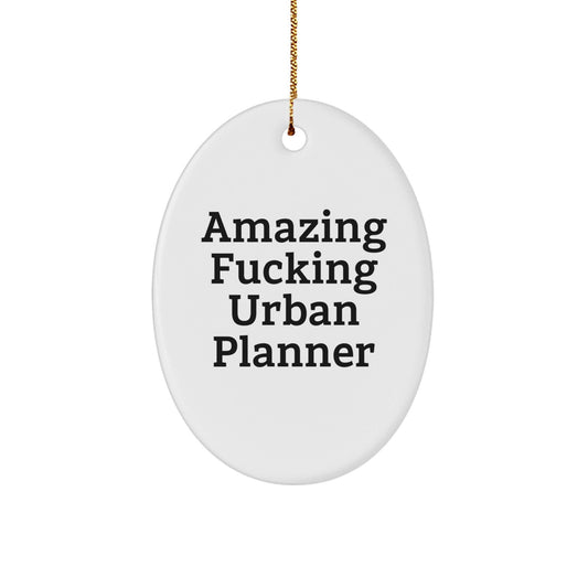 Funny Urban Planner Gift for Men, Oval Ornament from Friends and Family, Unique Christmas Unique Gifts for Urban Planner at Home - The Buy Boom