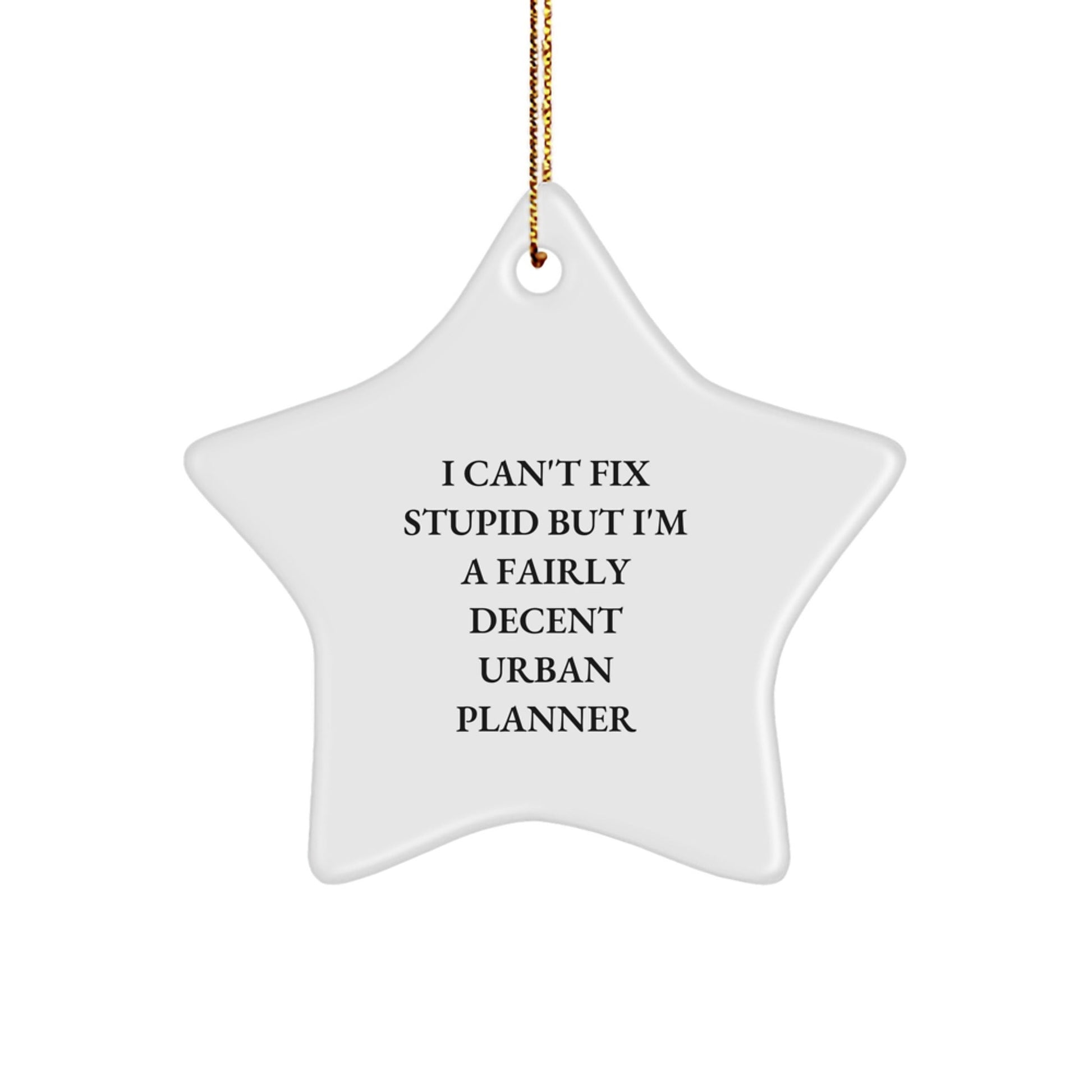 Funny Urban Planner Gifts, Star Ornament for Christmas Unique Gifts from Friends, Gifts for Urban Planner, Star Ornament with Humorous Quote - The Buy Boom