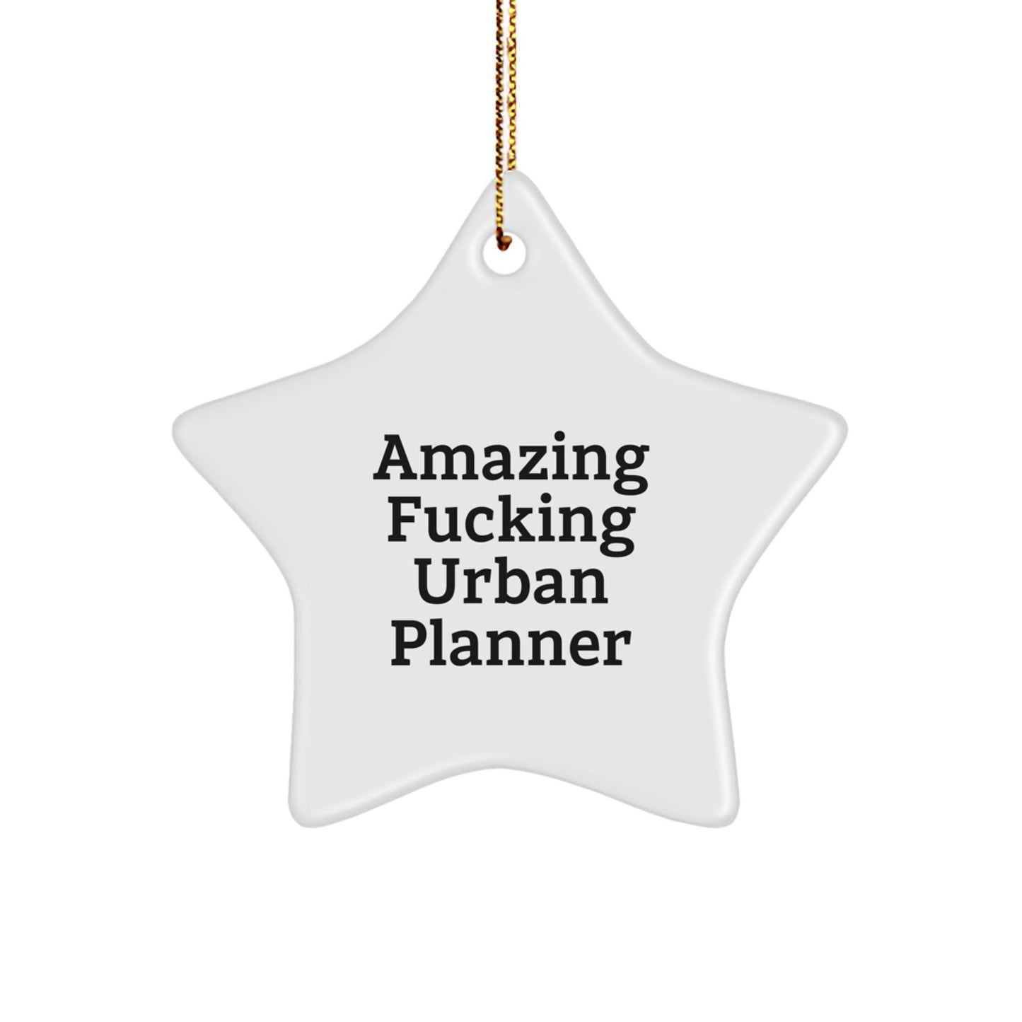 Funny Urban Planner Star Ornament Gifts from Friends and Family for Christmas Unique Decorations - The Buy Boom