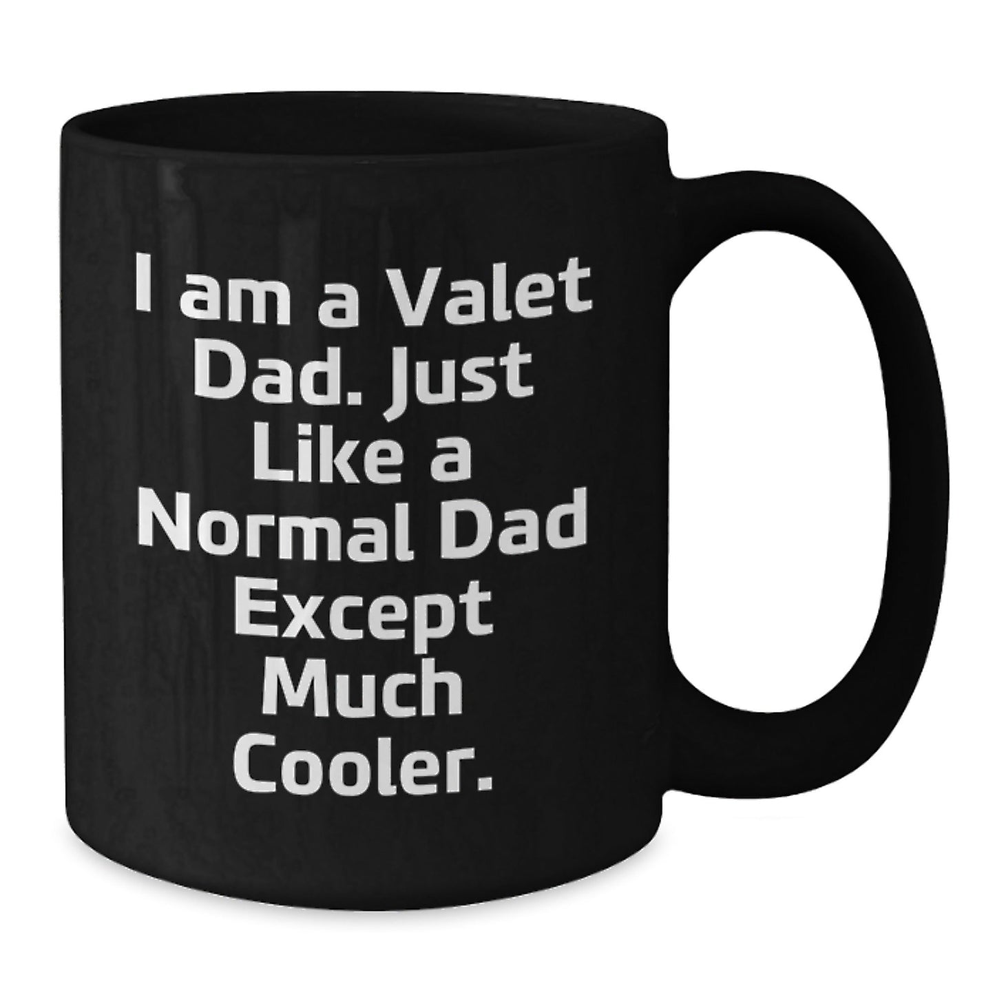 Funny Valet Dad Gifts, Black Coffee Mug for Him, Unique Christmas Unique Gifts from Dad to Son, Perfect for Valet Men - The Buy Boom
