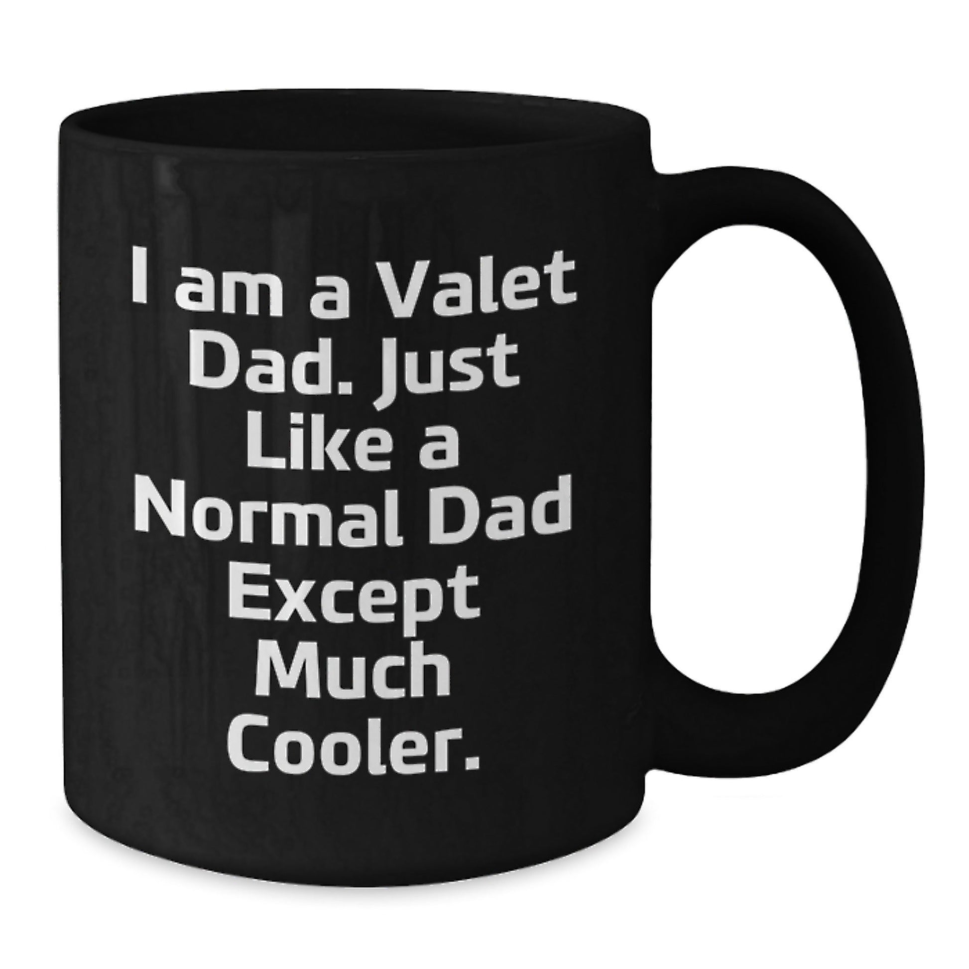 Funny Valet Dad Gifts, Black Coffee Mug for Him, Unique Christmas Unique Gifts from Dad to Son, Perfect for Valet Men - The Buy Boom