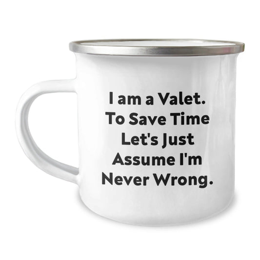 Funny Valet Gifts for Men from Family, Unique Christmas Valet Coffee Mugs for Camping Lovers, Valet Quote - The Buy Boom