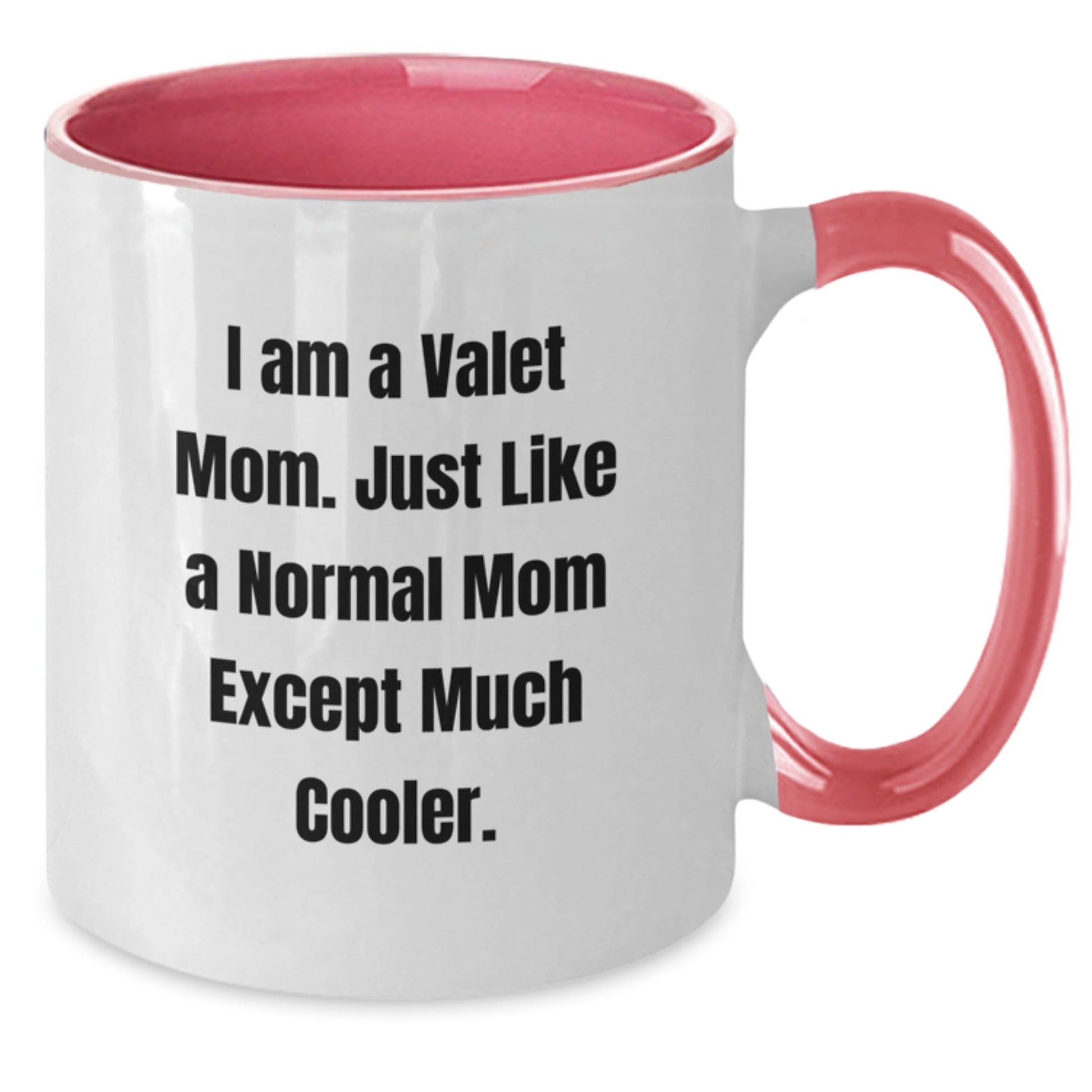 Funny Valet Gifts for Men from Mom - I Am A Valet Mom Two Tone Coffee Mug - Christmas Unique Presents for Husband - The Buy Boom