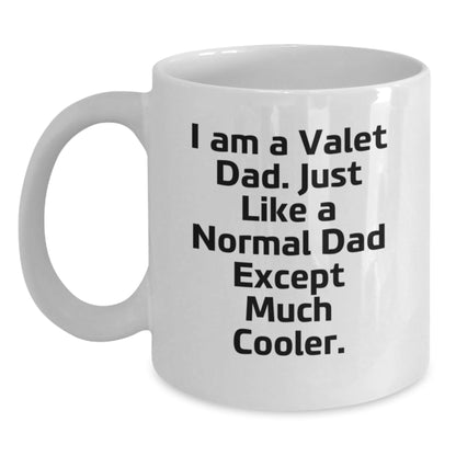 Funny Valet Gifts from Men for Valet Dad, White Coffee Mug, Christmas Unique Presents - The Buy Boom