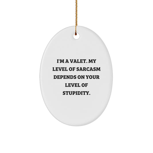 Funny Valet Gifts, I'm A Valet, Oval Ornament Christmas Unique Gifts from Friends to Men - The Buy Boom