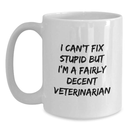 Funny Veterinarian Gifts for Him - White Coffee Mug with Inspirational Quote - Christmas Unique Presents from Friends - The Buy Boom