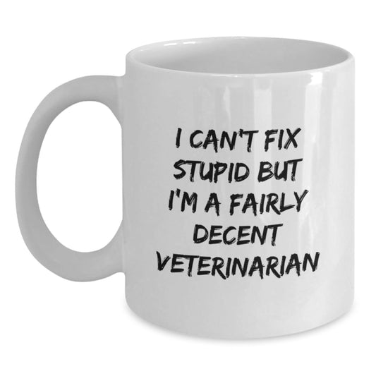 Funny Veterinarian Gifts for Him - White Coffee Mug with Inspirational Quote - Christmas Unique Presents from Friends - The Buy Boom