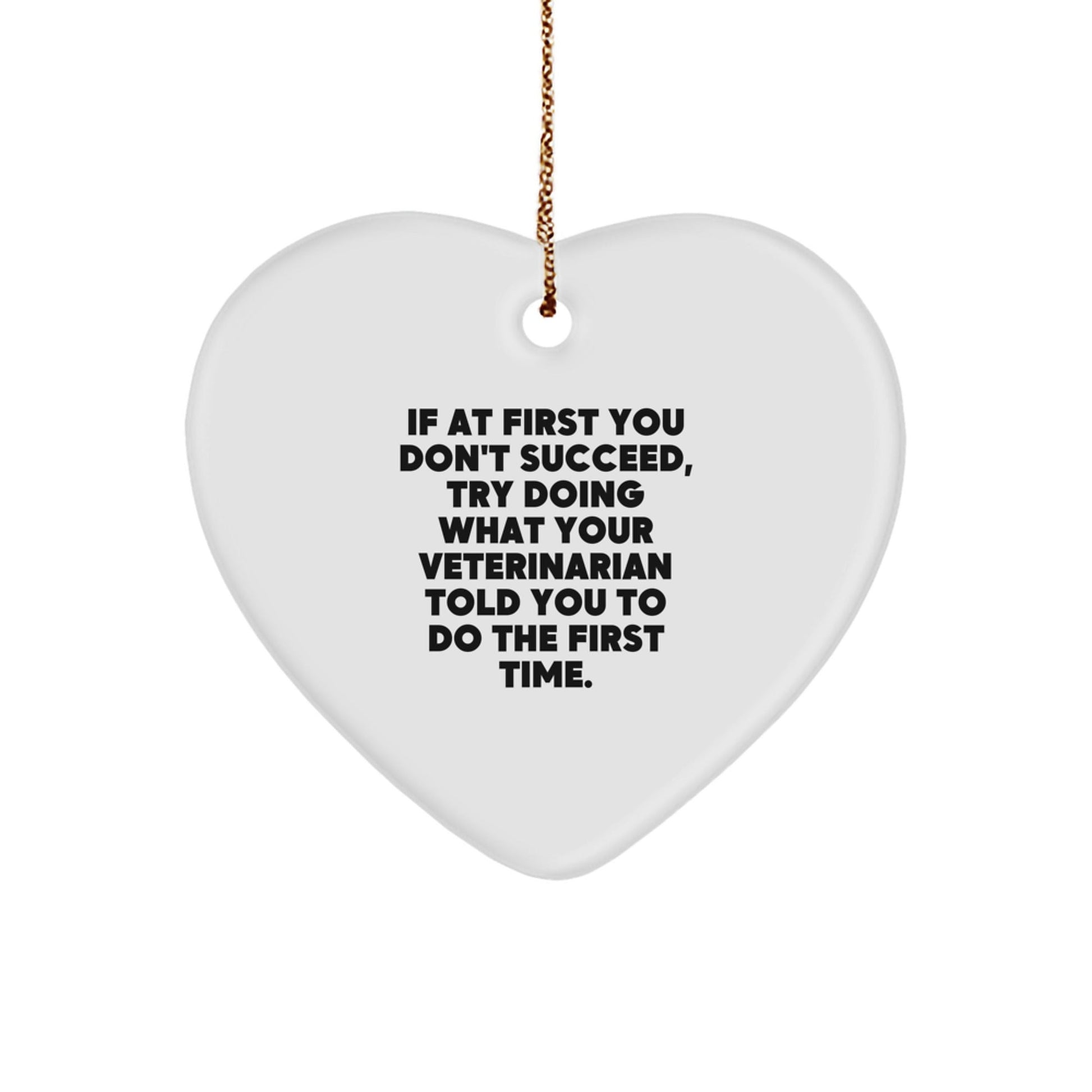 Funny Veterinarian Gifts from Men - Heart Ornament with Inspirational Quote for Christmas Unique Gifts for Veterinarians - The Buy Boom