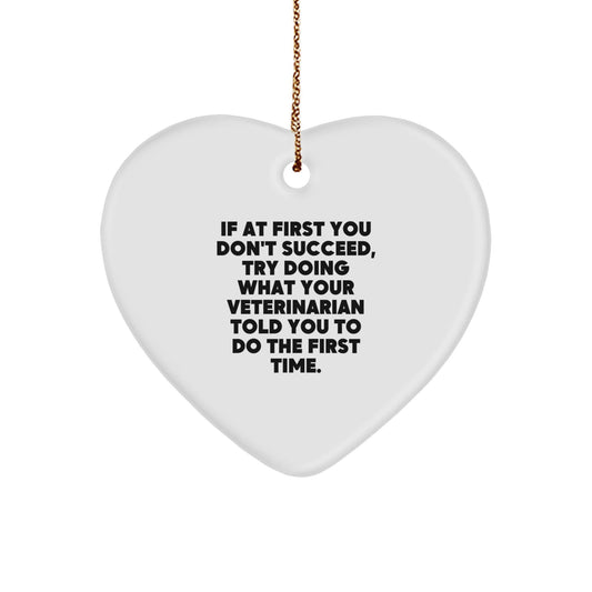 Funny Veterinarian Gifts from Men - Heart Ornament with Inspirational Quote for Christmas Unique Gifts for Veterinarians - The Buy Boom