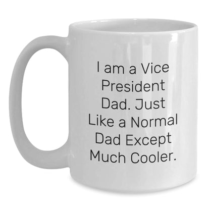 Funny Vice President Dad Gifts, Unique White Coffee Mugs for Vice President, Christmas Unique Gifts from Dad to Vice President - The Buy Boom