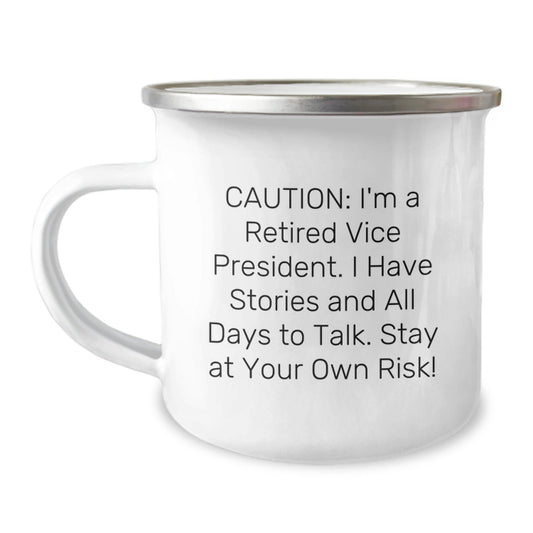 Funny Vice President Gifts for Him, Christmas Unique Mugs from Friends, Camping Mug for Men, 'I'm A Retired Vice President' - The Buy Boom