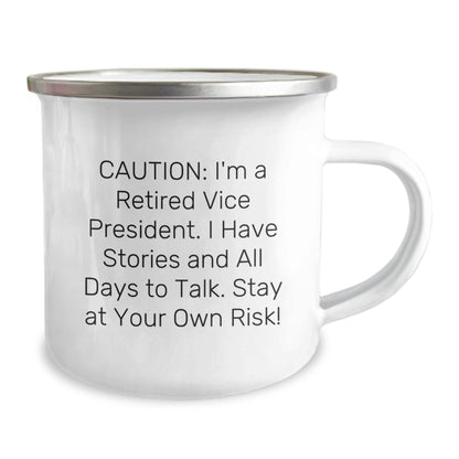 Funny Vice President Gifts for Him, Christmas Unique Mugs from Friends, Camping Mug for Men, 'I'm A Retired Vice President' - The Buy Boom