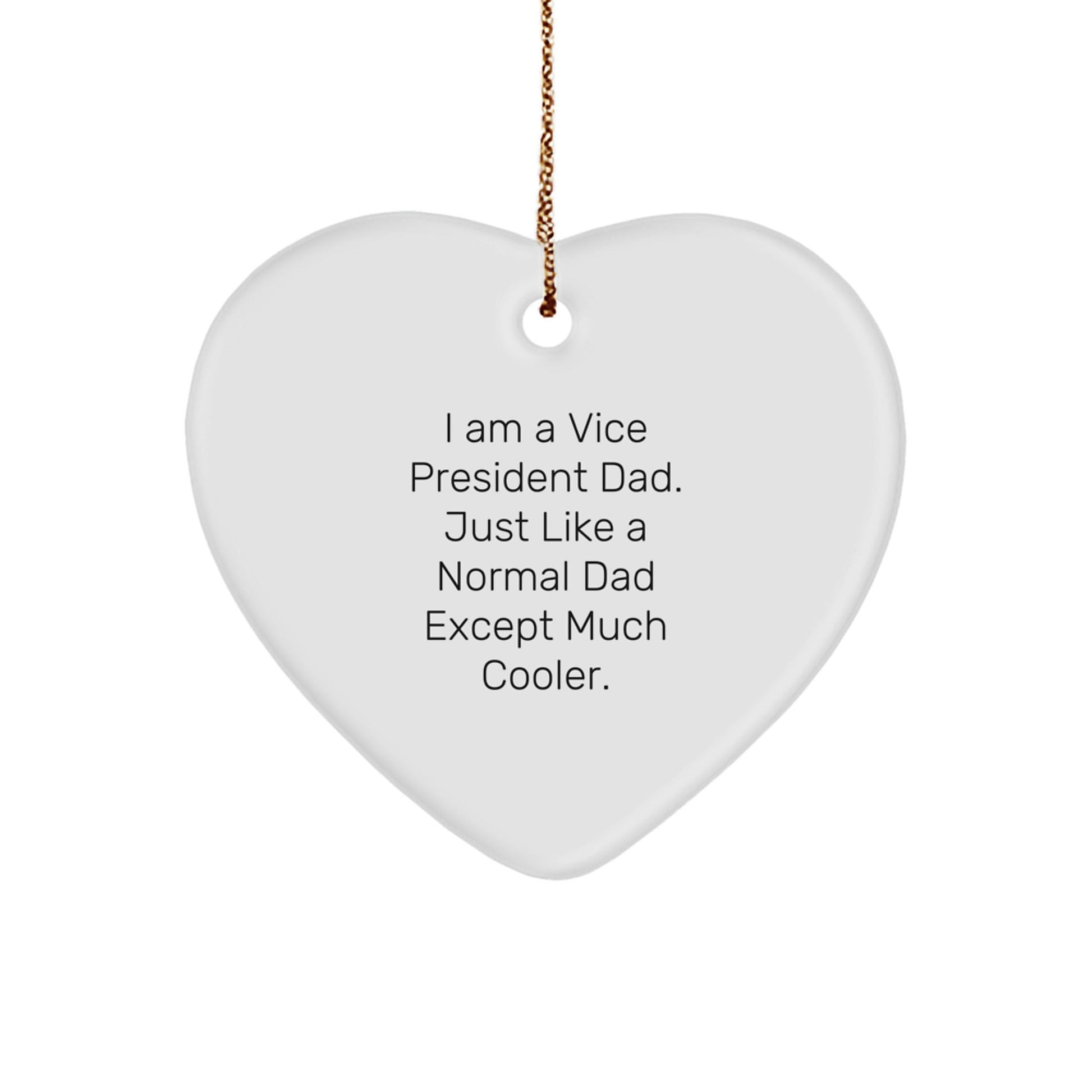 Funny Vice President Heart Ornament Gift for Dad - Men Gifts from Family to Friends - Christmas Unique Gifts for Him - The Buy Boom