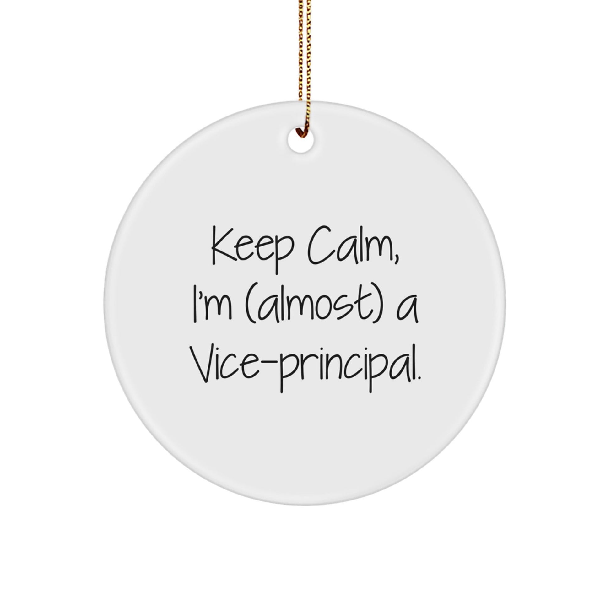 Funny Vice - principal Gifts for Christmas Unique Circle Ornament, Gifts from Friends to Vice - principal, Keep Calm Almost Vice - principal - The Buy Boom