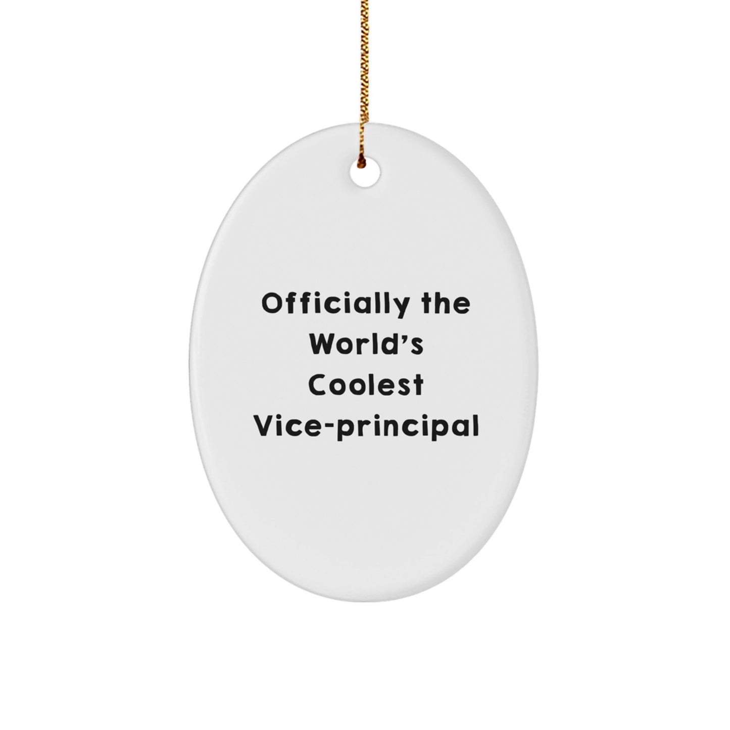 Funny Vice - principal Gifts for Women, Officially The World's Coolest Vice - principal Oval Ornament, Christmas Unique Items - The Buy Boom