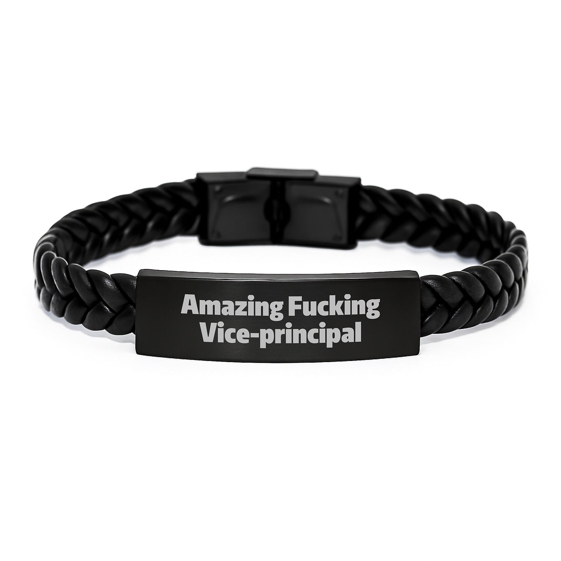 Funny Vice - principal Gifts from Friends - Amazing Vice - principal Interlaced Leather Bracelet for Men - The Buy Boom