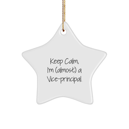 Funny Vice - principal Gifts from Friends, Keep Calm, I'm (almost) A Vice - principal. Star Ornament for Vice - principal - The Buy Boom