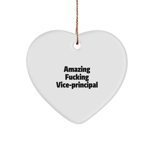 Funny Vice Principal Heart Ornament Gifts from Men to Vice Principal for Christmas Unique Gifts - The Buy Boom