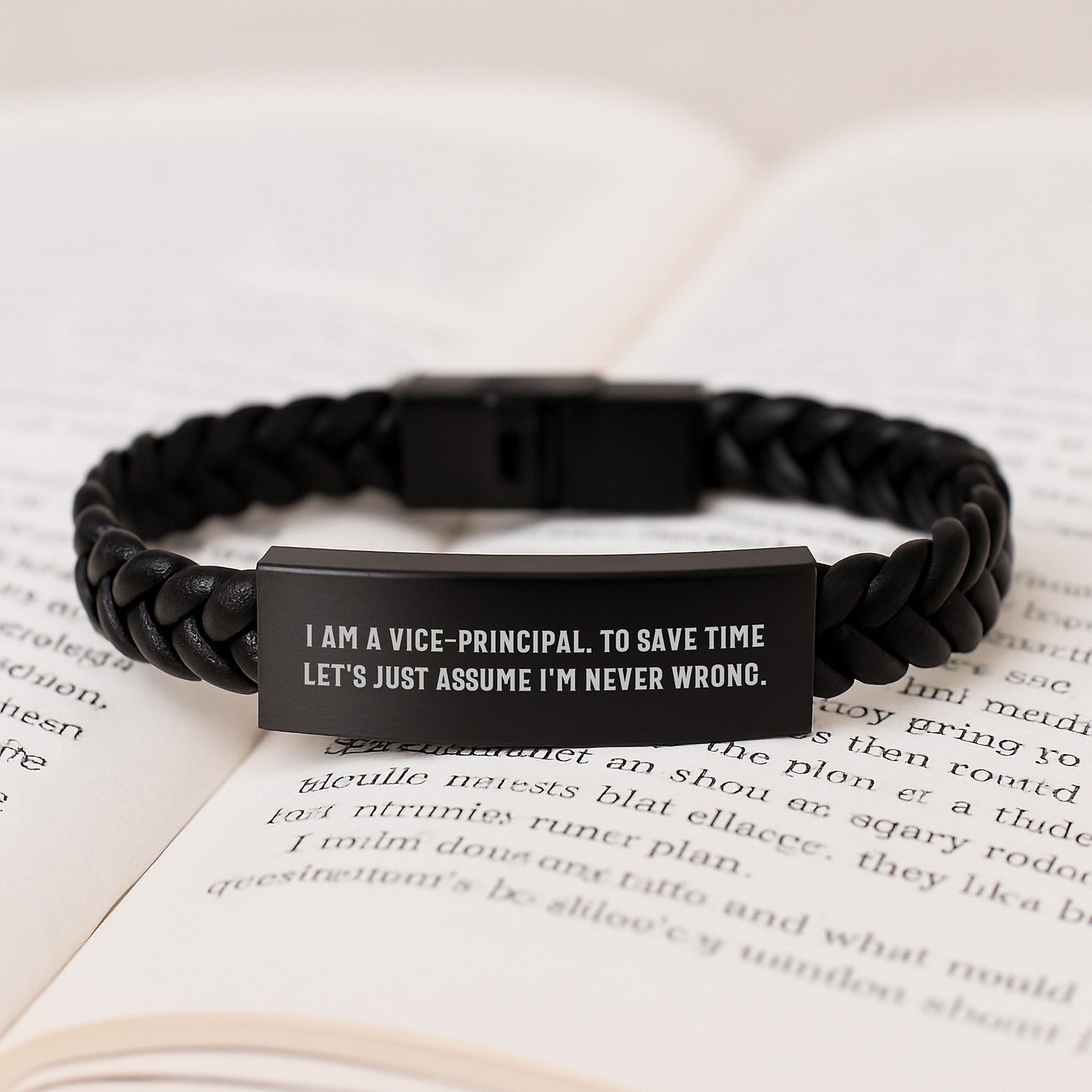 Funny Vice - principal Quote Interlaced Leather Bracelet Gifts from Friends for Graduation Unique Presents - The Buy Boom