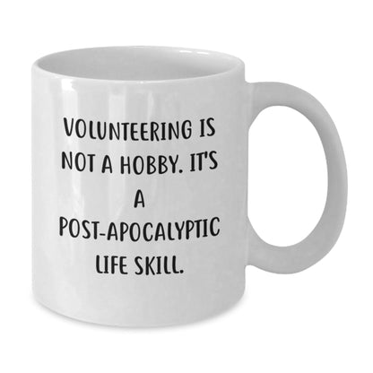 Funny Volunteering Gifts for Men and Women - White Coffee Mug - 'Volunteering Is Not A Hobby' - The Buy Boom