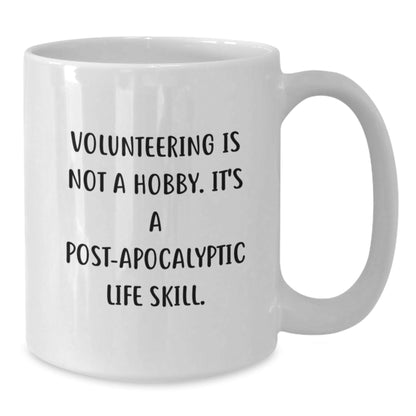 Funny Volunteering Gifts for Men and Women - White Coffee Mug - 'Volunteering Is Not A Hobby' - The Buy Boom