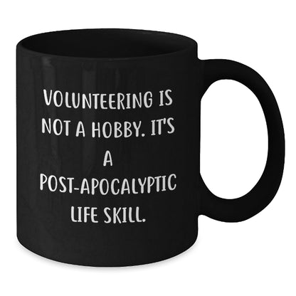 Funny Volunteering Gifts for Men, Black Coffee Mugs with Inspirational Quote, Christmas Unique Gifts from Friends to Family - The Buy Boom