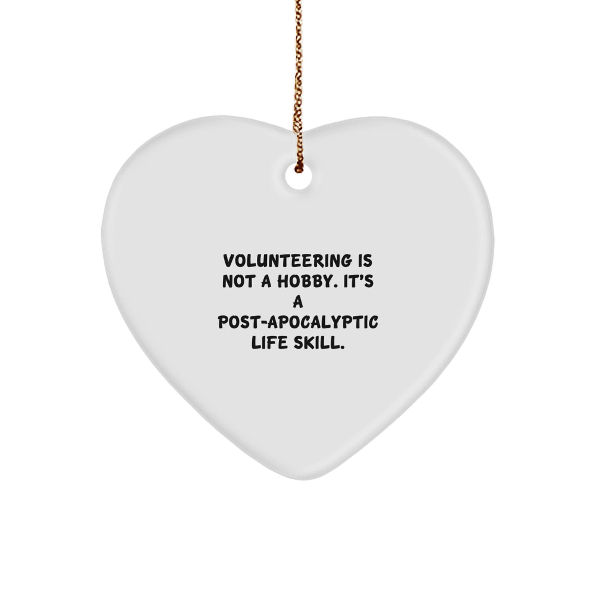 Funny Volunteering Heart Ornament, Gifts from Family, Friends for Volunteers, Christmas Unique Gifts, Inspirational Quote - The Buy Boom